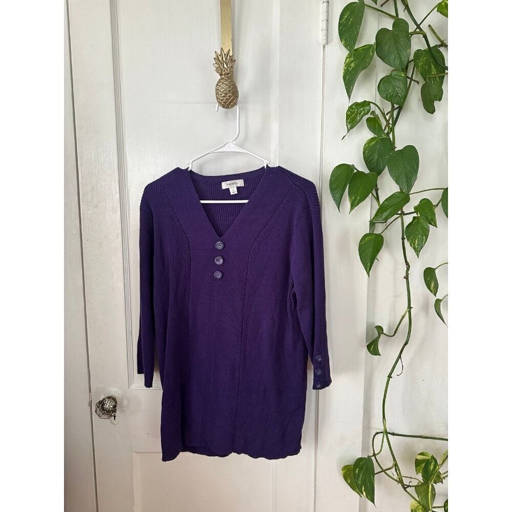 Dressbarn women’s size 2x-large purple long sleeve sweater